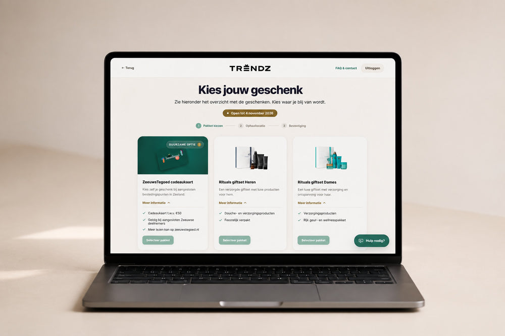 Online Kadoshop pakketkeuze